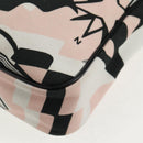 CHANEL Chain Cruise line Shoulder Bag Canvas Pink Silver CC Auth 139043V-19