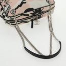 CHANEL Chain Cruise line Shoulder Bag Canvas Pink Silver CC Auth 139043V-7