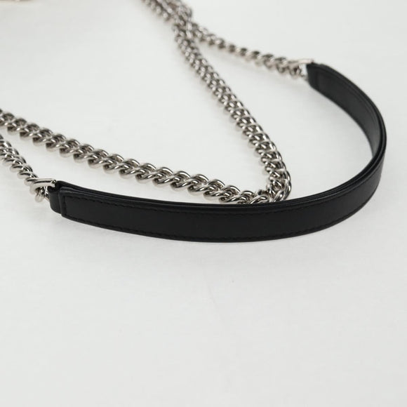 CHANEL Chain Cruise line Shoulder Bag Canvas Pink Silver CC Auth 139043V