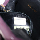 CHANEL Hand Bag Suede Purple Gold CC Auth 139044V-20