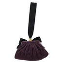 CHANEL Hand Bag Suede Purple Gold CC Auth 139044V-3