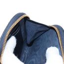 Christian Dior Trotter Canvas Phone Holder Chain Mini Navy Gold Auth 139045M-21