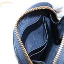 Christian Dior Trotter Canvas Phone Holder Chain Mini Navy Gold Auth 139045M-23