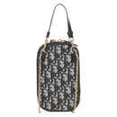 Christian Dior Trotter Canvas Phone Holder Chain Mini Navy Gold Auth 139045M-3