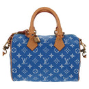 LOUIS VUITTON Monogram Speedy P9 Bandouliere 25 Bag Blue M24424 LV Auth 139046SM-13