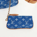 LOUIS VUITTON Monogram Speedy P9 Bandouliere 25 Bag Blue M24424 LV Auth 139046SM-23