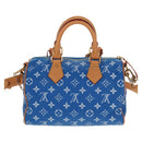 LOUIS VUITTON Monogram Speedy P9 Bandouliere 25 Bag Blue M24424 LV Auth 139046SM-2