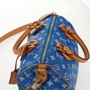 LOUIS VUITTON Monogram Speedy P9 Bandouliere 25 Bag Blue M24424 LV Auth 139046SM-6
