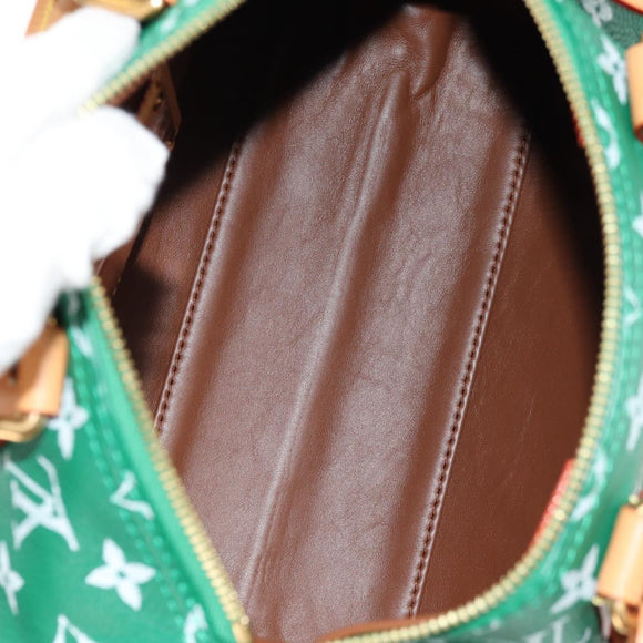 LOUIS VUITTON Monogram Speedy P9 Bandouliere 25 Bag Green M24423 LV Auth 139047SM