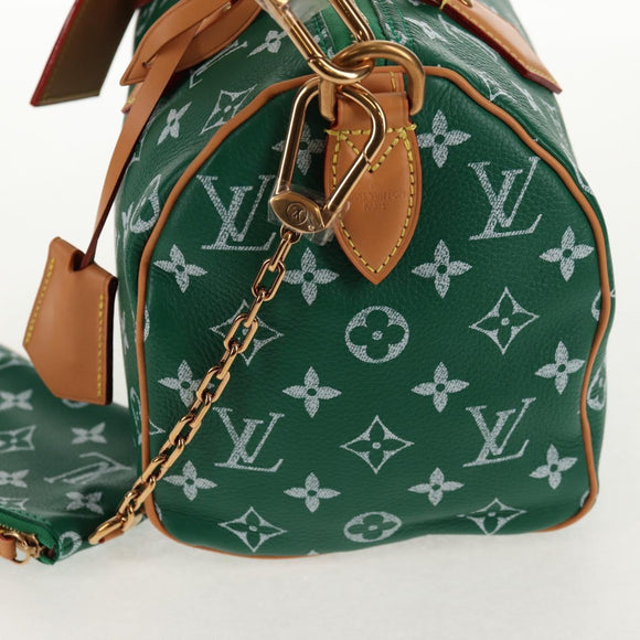 LOUIS VUITTON Monogram Speedy P9 Bandouliere 25 Bag Green M24423 LV Auth 139047SM