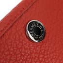 HERMES Garden Party TPM Hand Bag Leather Orange Silver Auth 139049M-16