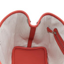 HERMES Garden Party TPM Hand Bag Leather Orange Silver Auth 139049M-20