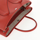 HERMES Garden Party TPM Hand Bag Leather Orange Silver Auth 139049M-6