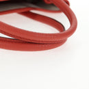 HERMES Garden Party TPM Hand Bag Leather Orange Silver Auth 139049M-8