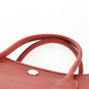 HERMES Garden Party TPM Hand Bag Leather Orange Silver Auth 139049M-9