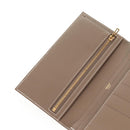 HERMES Beansufla Wallet Leather Beige Gold Auth 139050M-15