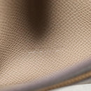 HERMES Beansufla Wallet Leather Beige Gold Auth 139050M-21