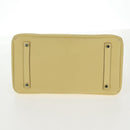 HERMES Birkin 35 Hand Bag Leather Yellow Silver Auth 139051M-7