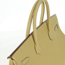 HERMES Birkin 35 Hand Bag Leather Yellow Silver Auth 139051M-8