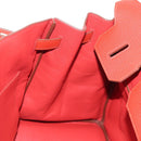 HERMES Birkin 35 Hand Bag Leather Red Gold Auth 139052M-28