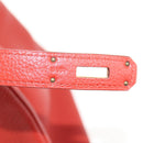 HERMES Birkin 35 Hand Bag Leather Red Gold Auth 139052M-12