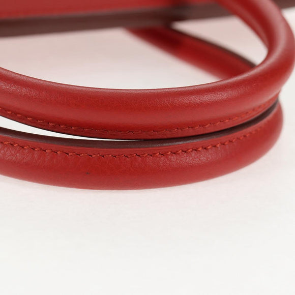 HERMES Birkin 35 Hand Bag Leather Red Gold Auth 139052M