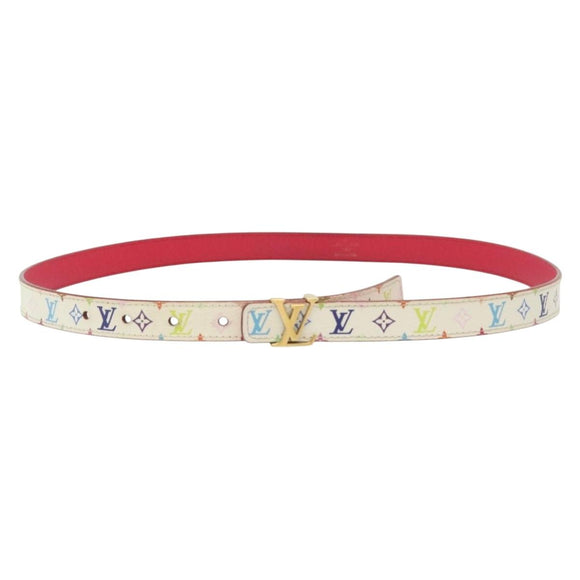 LOUIS VUITTON Multicolor Ceinture LV Printed Initials Belt 38.2"" LV Auth 139055