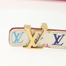 LOUIS VUITTON Multicolor Ceinture LV Printed Initials Belt 38.2"" LV Auth 139055-5