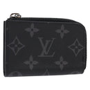 LOUIS VUITTON Monogram Eclipse Porte monnaie Jour Coin Purse M63536 Auth 139056-1