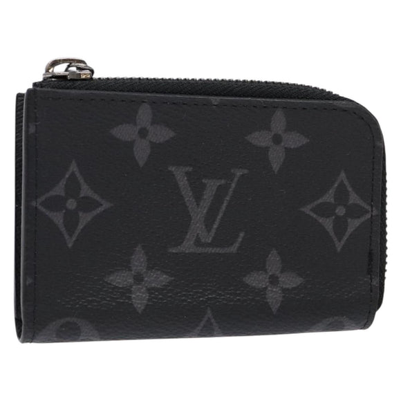 LOUIS VUITTON Monogram Eclipse Porte monnaie Jour Coin Purse M63536 Auth 139056