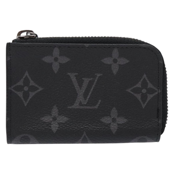 LOUIS VUITTON Monogram Eclipse Porte monnaie Jour Coin Purse M63536 Auth 139056