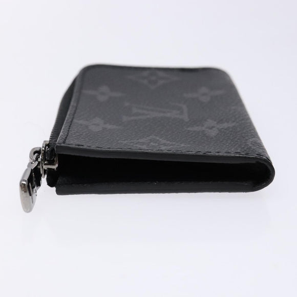 LOUIS VUITTON Monogram Eclipse Porte monnaie Jour Coin Purse M63536 Auth 139056