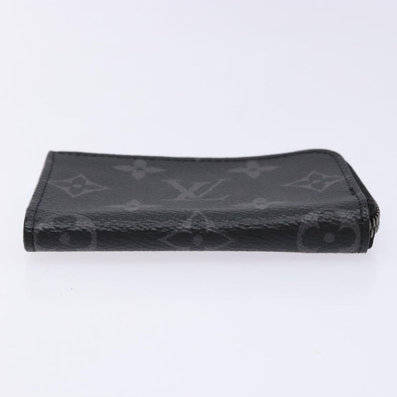 LOUIS VUITTON Monogram Eclipse Porte monnaie Jour Coin Purse M63536 Auth 139056