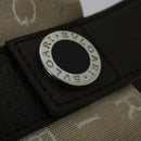 BVLGARI Logo Mania Tote Bag Canvas Beige Silver Auth 139062-10