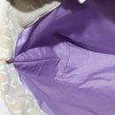 BVLGARI Logo Mania Tote Bag Canvas Beige Silver Auth 139062-19