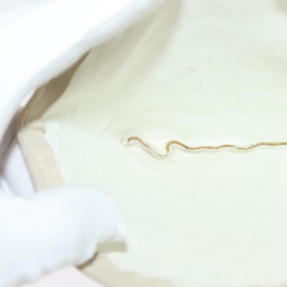 BVLGARI Logo Mania Tote Bag Canvas Beige Silver Auth 139062