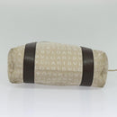 BVLGARI Logo Mania Tote Bag Canvas Beige Silver Auth 139062-5