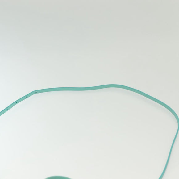 TIFFANY&Co. Mini Hand Bag Leather 2way Turquoise Blue Silver Auth 139063