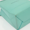 TIFFANY&Co. Mini Hand Bag Leather 2way Turquoise Blue Silver Auth 139063-13