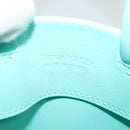 TIFFANY&Co. Mini Hand Bag Leather 2way Turquoise Blue Silver Auth 139063-18