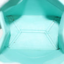 TIFFANY&Co. Mini Hand Bag Leather 2way Turquoise Blue Silver Auth 139063-19
