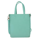 TIFFANY&Co. Mini Hand Bag Leather 2way Turquoise Blue Silver Auth 139063-3