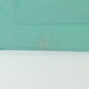 TIFFANY&Co. Mini Hand Bag Leather 2way Turquoise Blue Silver Auth 139063-5