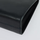 Salvatore Ferragamo Chain Shoulder Bag Leather Black Gold Auth 139064-14