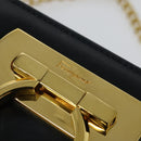 Salvatore Ferragamo Chain Shoulder Bag Leather Black Gold Auth 139064-10