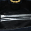 Salvatore Ferragamo Chain Shoulder Bag Leather Black Gold Auth 139064-11