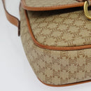CELINE Macadam Canvas Shoulder Bag PVC Beige Gold Auth 139068-10