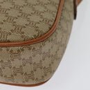 CELINE Macadam Canvas Shoulder Bag PVC Beige Gold Auth 139068-13