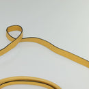 CELINE Hand Bag Leather 2way Yellow Gold Auth 139069-14