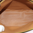 CELINE Hand Bag Leather 2way Yellow Gold Auth 139069-11